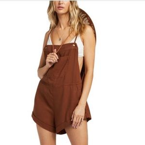 NWT Billabong Wild Pursuit Overalls (Color: Toffee)